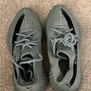 Yeezy Knit Sneakers with Gray and Cream Accents